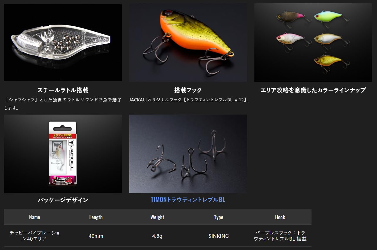 Amazon.co.jp: ジャッカル(JACKALL) チャビーバイブレーション 40