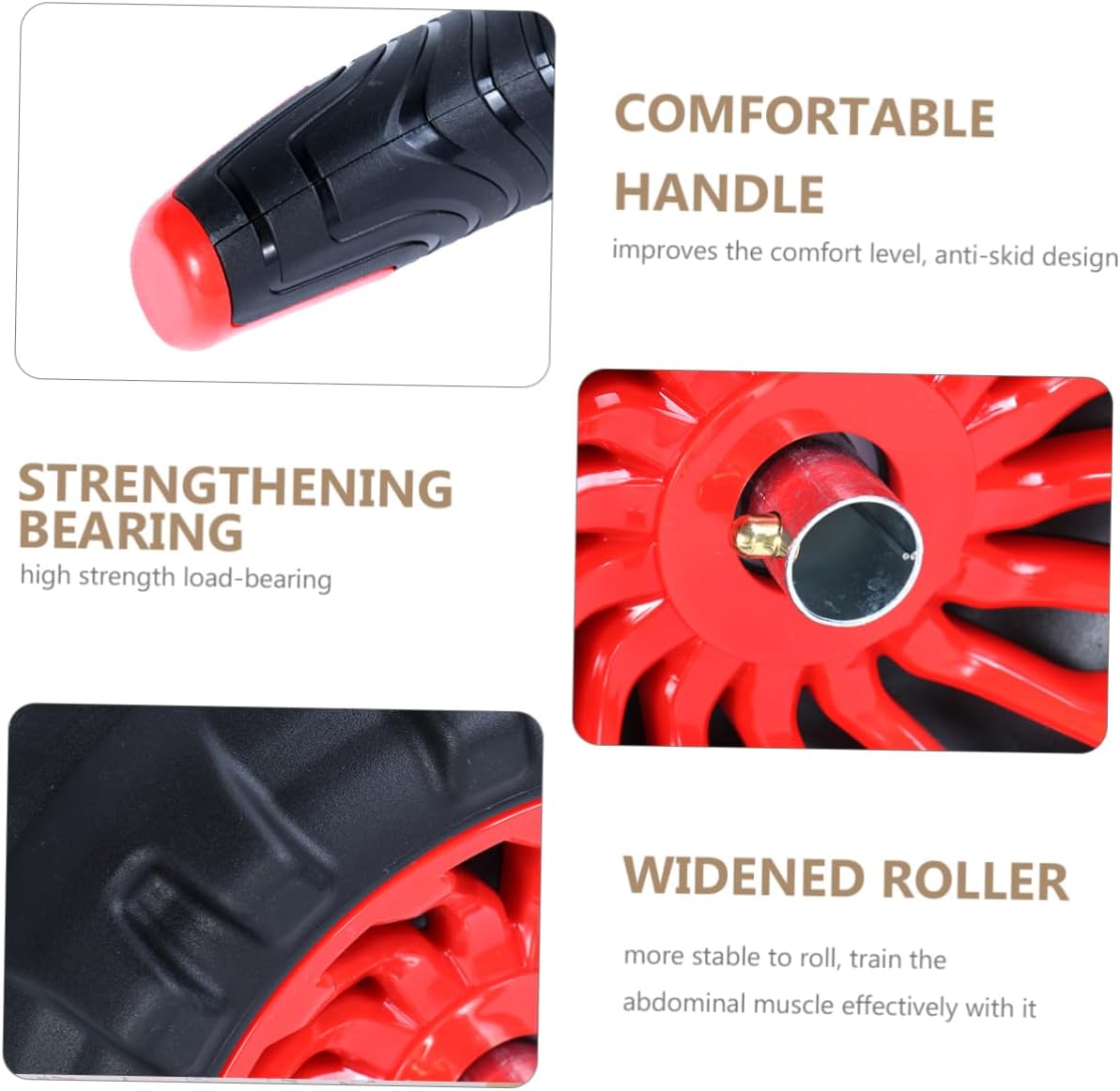 GALPADA Automatic Rebound Abdominal Exercise Roller with Anti-Skid Rubber Wheel Fitness Equipment for Core Strength Training Includes Knee Pad for Home Workout