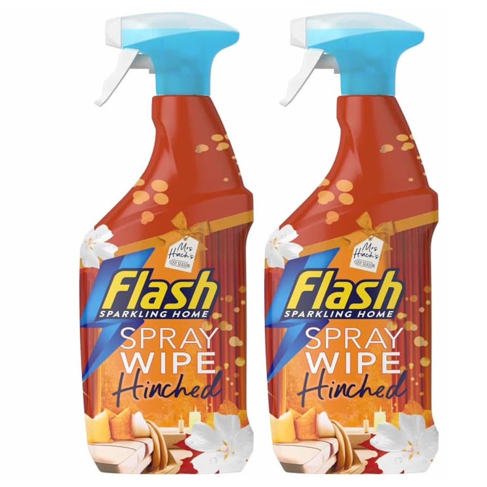 Spray Wipe 800ml Mrs Hinch's Cosy Season Edition - White Musk & Golden Maple | Multipurpose Cleaning Spray | Surface Cleaner & Grease Remover | Pack of 2