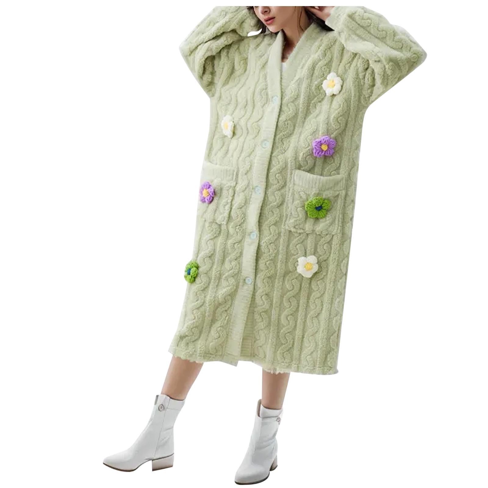 Generisch Pigiama da donna in flanella, in pile, per l'inverno, ispessito, allungato, velluto corallo, carino carino, può essere indossato come cappotto invernale, pigiama da donna taglie grandi