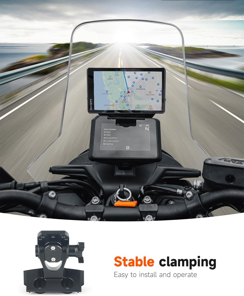 Motorcycle Phone Mount for 790ADV 890ADV Adventure 2023 2024-UP, Motorcycle GPS Navigation Bracket Stand Driving Recorder Mount Handlebar Phone Holder Accessories for 790 890 ADV