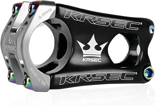 31.8mm Mountain Bike Stem 0 Degree Aluminum Alloy Handlebar Stems Riser for 28.6mm Front Fork 50mm Bikes Suspension BMX XC AM FR