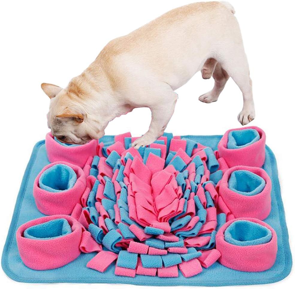 ulovemore qh Snuffle Mat for Dogs, Interactive Dog Toys Encourages Natural Foraging Skills Dog Puzzle Toys, Snuffle Mat for Small or…