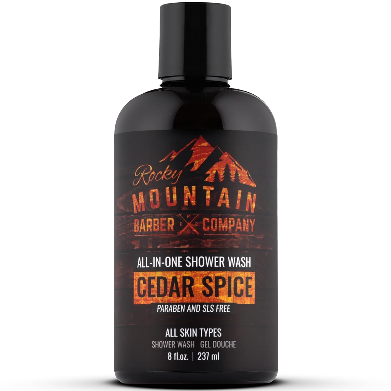 Rocky Mountain Barber Company Cedar Spice All-In-One Body Wash – Shampoo, Body Wash, Conditioner, Face Wash & Beard Wash with Essential Oils – 8 oz Rocky Mountain Barber Company Cedar Spice All-In-One Body Wash – Shampoo, Body Wash, Conditioner, Face Wash & Beard Wash with Essential Oils – 8 oz