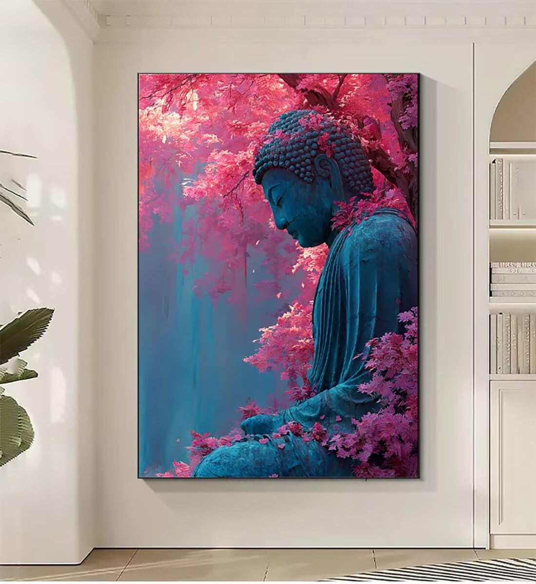 Landschaft Zen Malen Nach Zahlen Erwachsene, Paint by Numbers Adult Anfänger Kreativ Set für, Heimwerk Malen Nach Zahlen Kinder, 3 Pinsel und 36 Acrylfarbe Als, für Deko Wohnzimmer 60 x 80 cm BJHWK678
