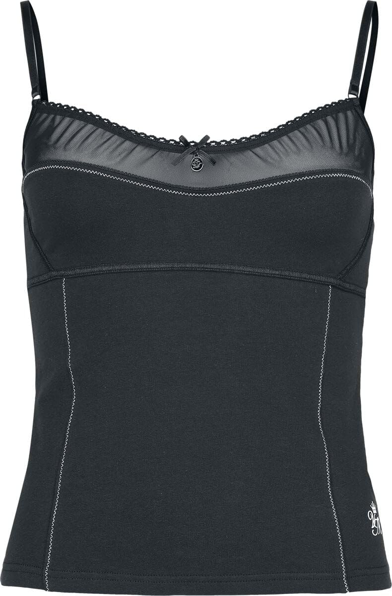Vive Maria Coquette Mujer Top Negro 90% algodón, 10% elastán Regular