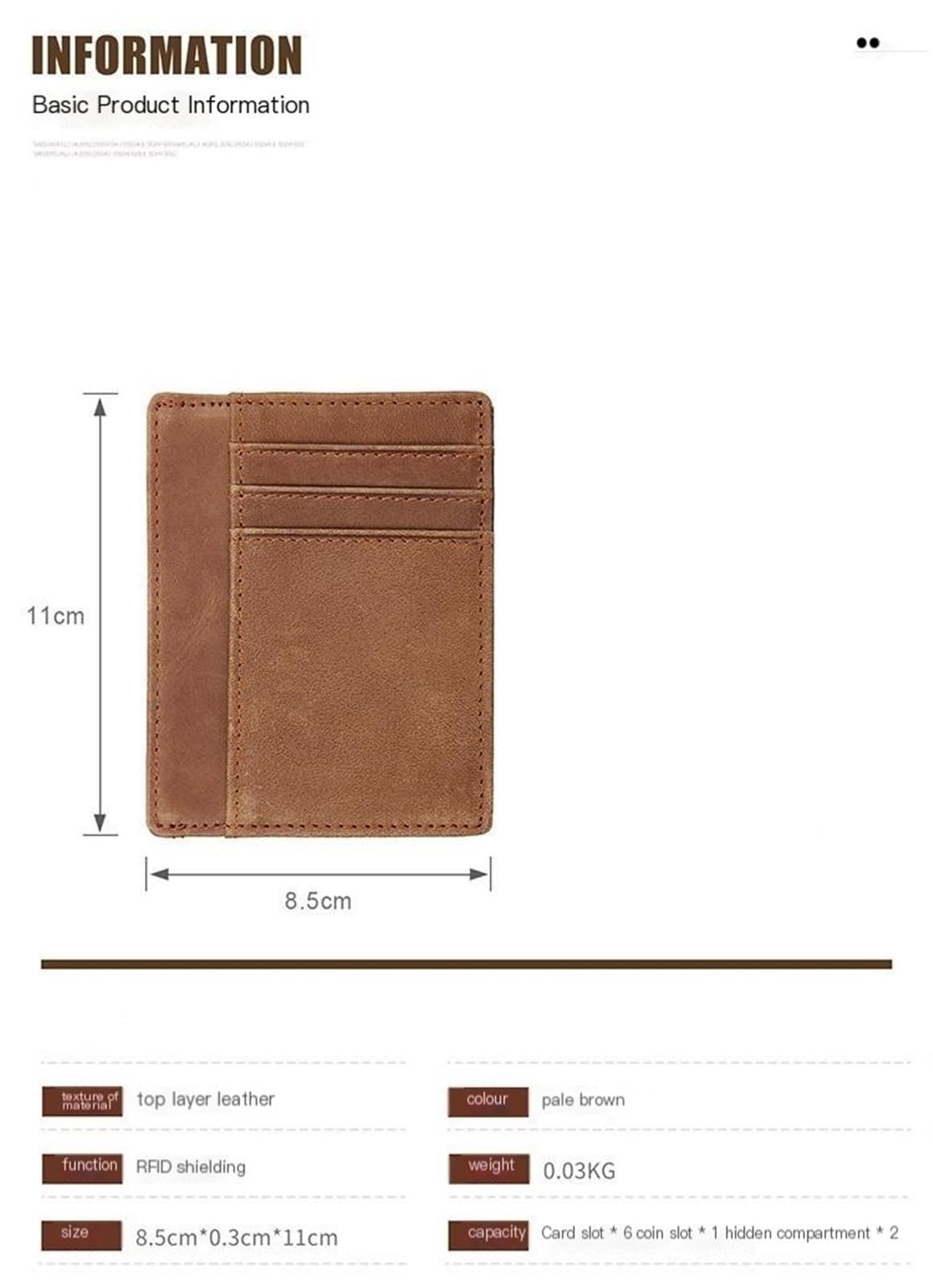 JINSHANLIANG Genuine Pickup Bag Men's Genuine Leather Coin Purse