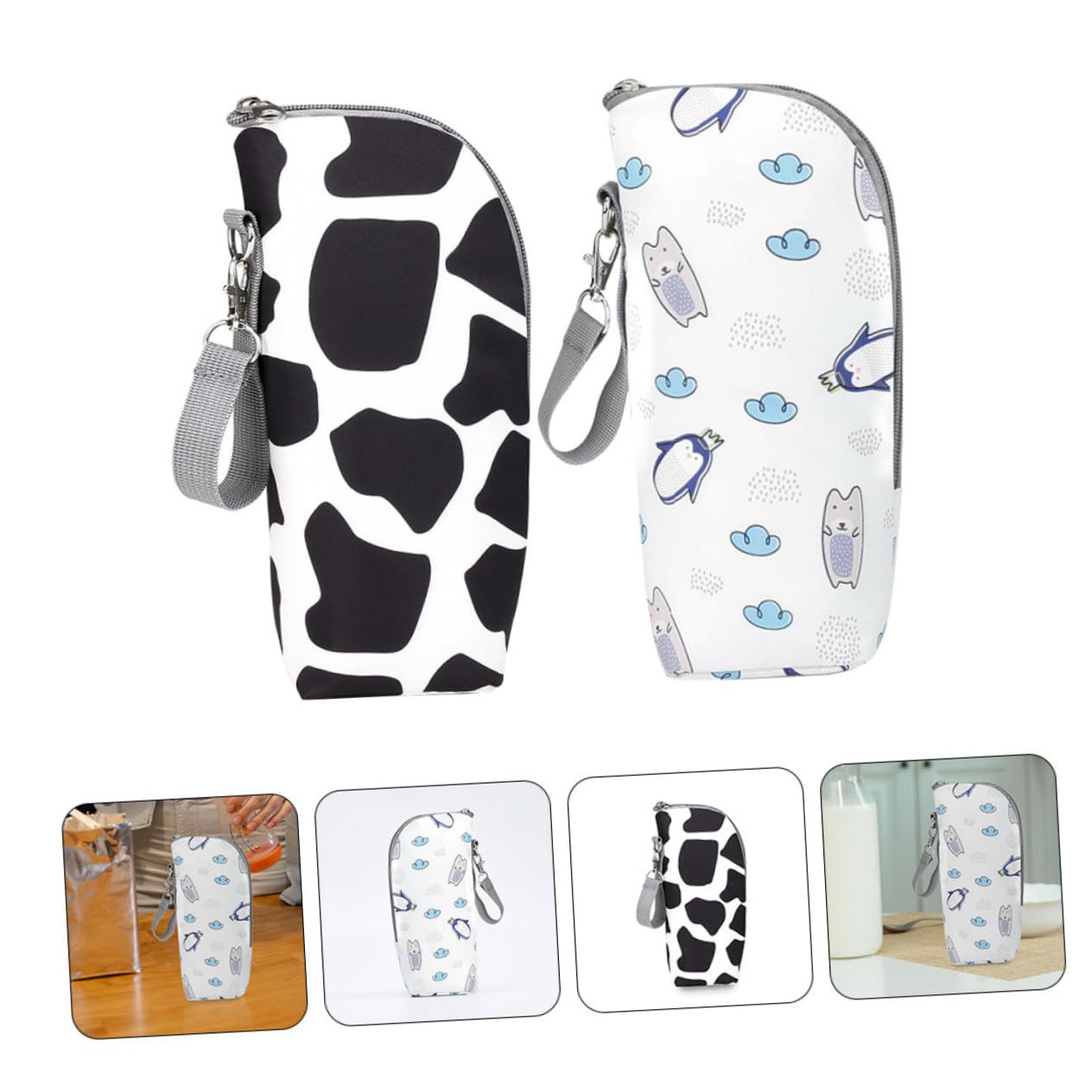TOYANDONA 4piezas Bolsas De Almuerzo para Biberones Aislantes y Resistentes Al Agua Accesorios para Viaje Carrito De Almacenamiento Práctico De Leche Materna y Comida para Bebés
