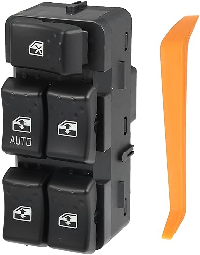 X AUTOHAUX Interruptor de control principal de elevalunas eléctrico delantero izquierdo del lado del conductor YS-8S5KW 22664398 Reemplazo para