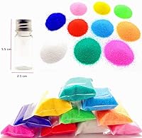 Vista 4 de Guaishou DIY Sand Art and Crafts Kit Wishing Bottles Colorful Sands Beach Sea Shells Message Paper