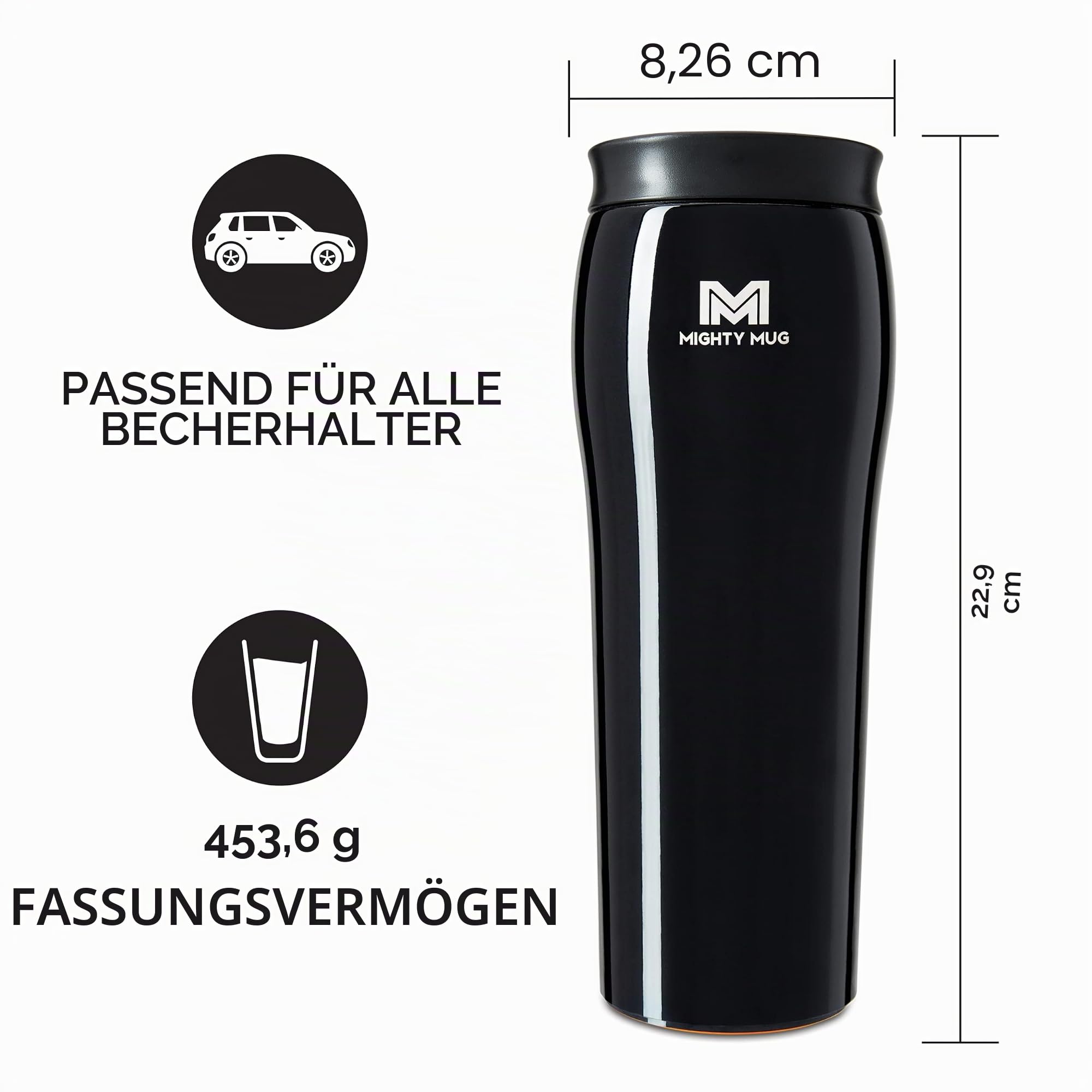 Mighty Mug HG Midnight Thermobecher, Edelstahl, 473 ml, Pastellfarben
