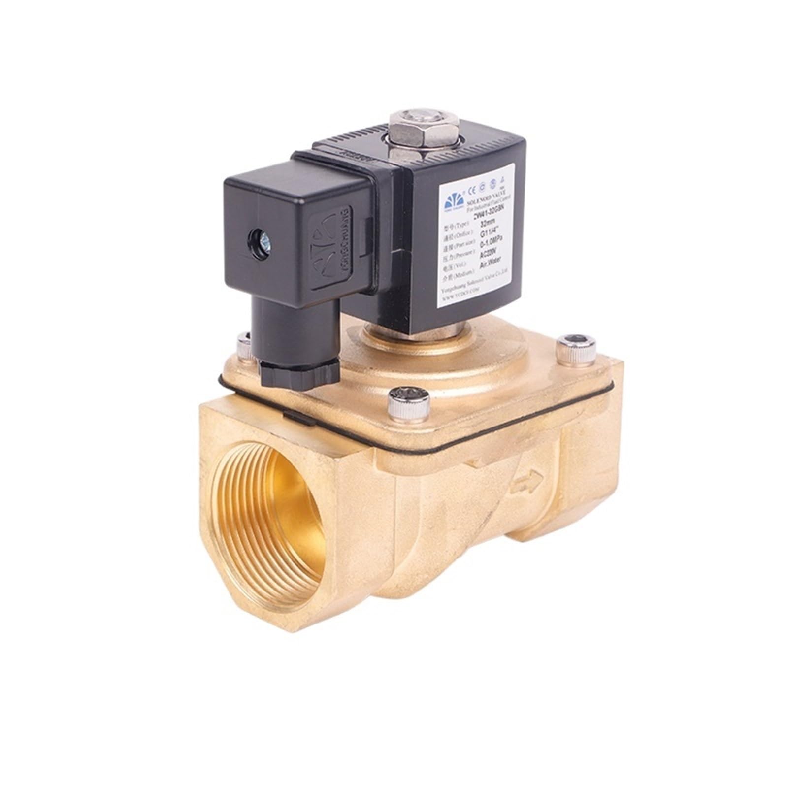 Électrovanne solaire bidirectionnelle 2W41-32GBN-DC24V haute durabilité pour eau
