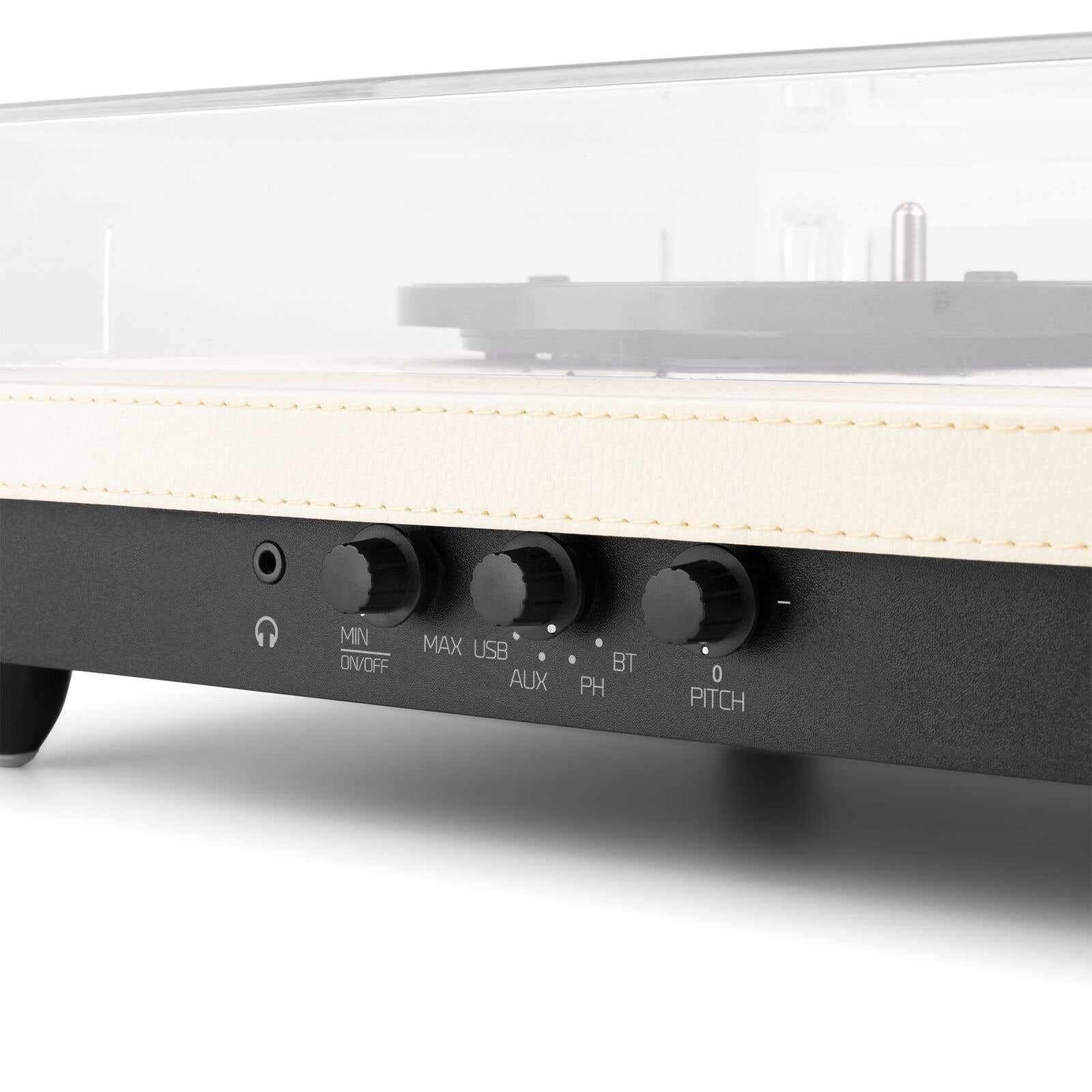 Platine Vinyle Bluetooth Audizio RP112AL – Haut-parleurs Intégrés, 33/45/78 Tours, Design Chêne Rétro - 8