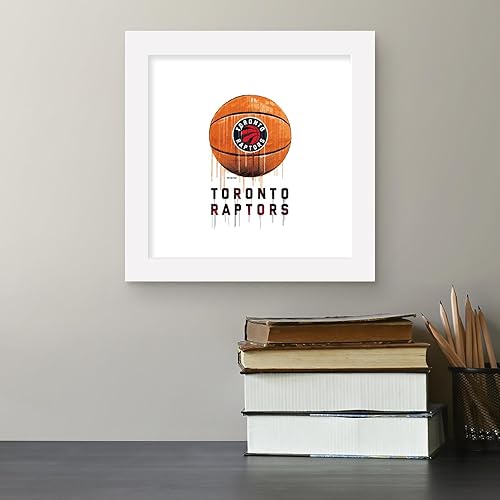 Miniatura 4 de Trends International Gallery Pops NBA Toronto Raptors - Arte de pared de baloncesto por goteo, versión enmarcada blanca, 12 x 12 pulgadas