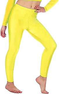 Re Tech UK Leggings elásticos para niña - Largo hasta el Tobillo - Licra Brillante - Colores Fluorescentes