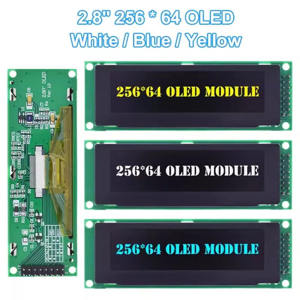 Module LCD 2,8" 12864 Écran OLED Affichage 256x 64 25664 Points Module Graphique Contrôleur SSD1322 Support SPI Blanc