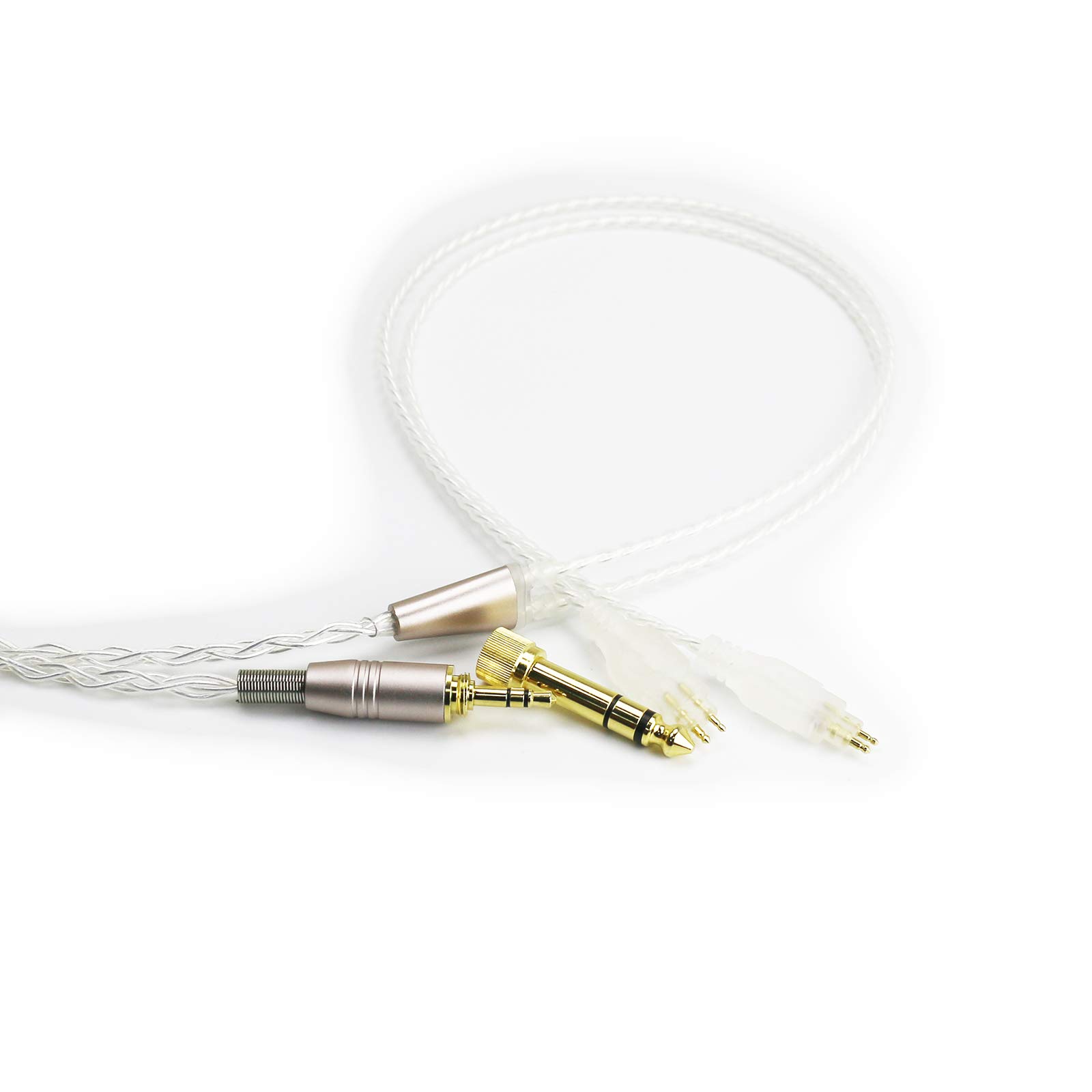 Cavo Audio ABLET Da 3.5mm/6.35mm Per Sennheiser HD600, HD650, HD660S – 6N OCC Placcato Argento, 2m