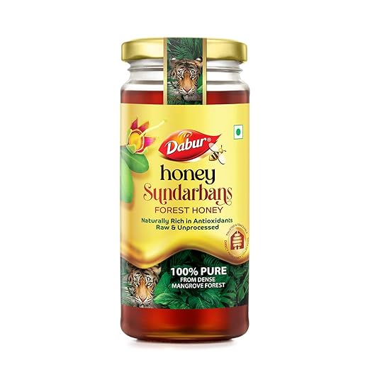 Dabur Honey Sundarbans - 500g | 100% Pure Wild Forest Honey | Raw, Unprocessed Honey | Naturally Rich in Antioxidants