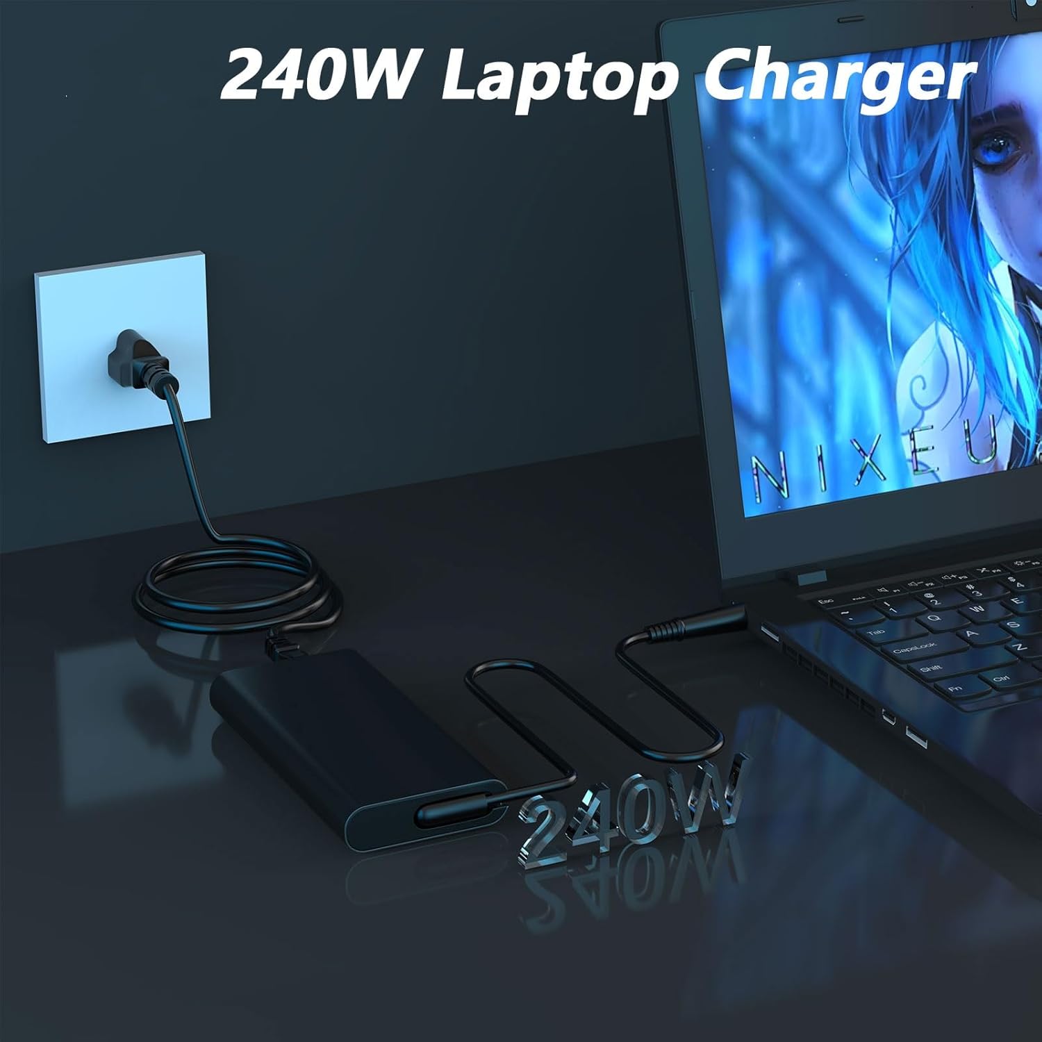 240W Watt AC Adapter 7.4mm Compatible with Dell Precision 7780 7670 7680 7770 7780 Precision 5940 3240 Compact D16S001 DA240PM111 System76 Oryx Pro oryp 9 10 11 8 7 Gaming Laptop Charger