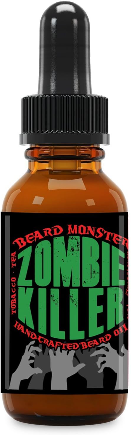 Zombie Killer Beard Oil by Beard Monster - Pine, Tobacco, Sweet Tea Scent 1 oz.