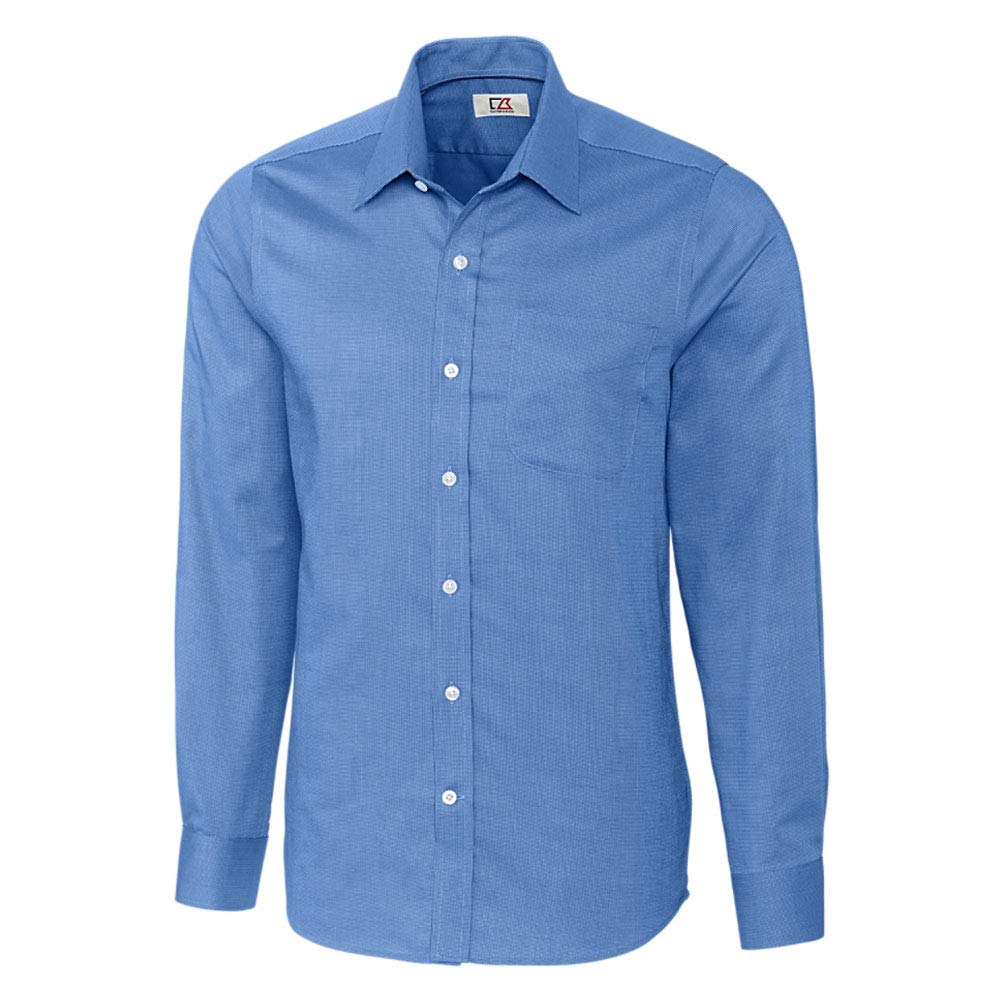 Cutter & Buck Men's Long Sleeve Tailored Fit Spread Nailshead