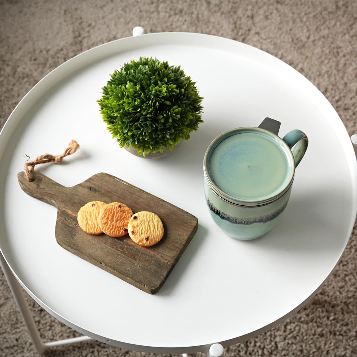 Bosmarlin Ceramic Tea Cup with Infuser and Lid, 16 Oz, 3 Colors to Choose, Microwave and Dishwasher Safe, Steeping Tea Mug with Strainer, Reactive Glaze (16 Oz, Turquoise Green Light) - Image 5