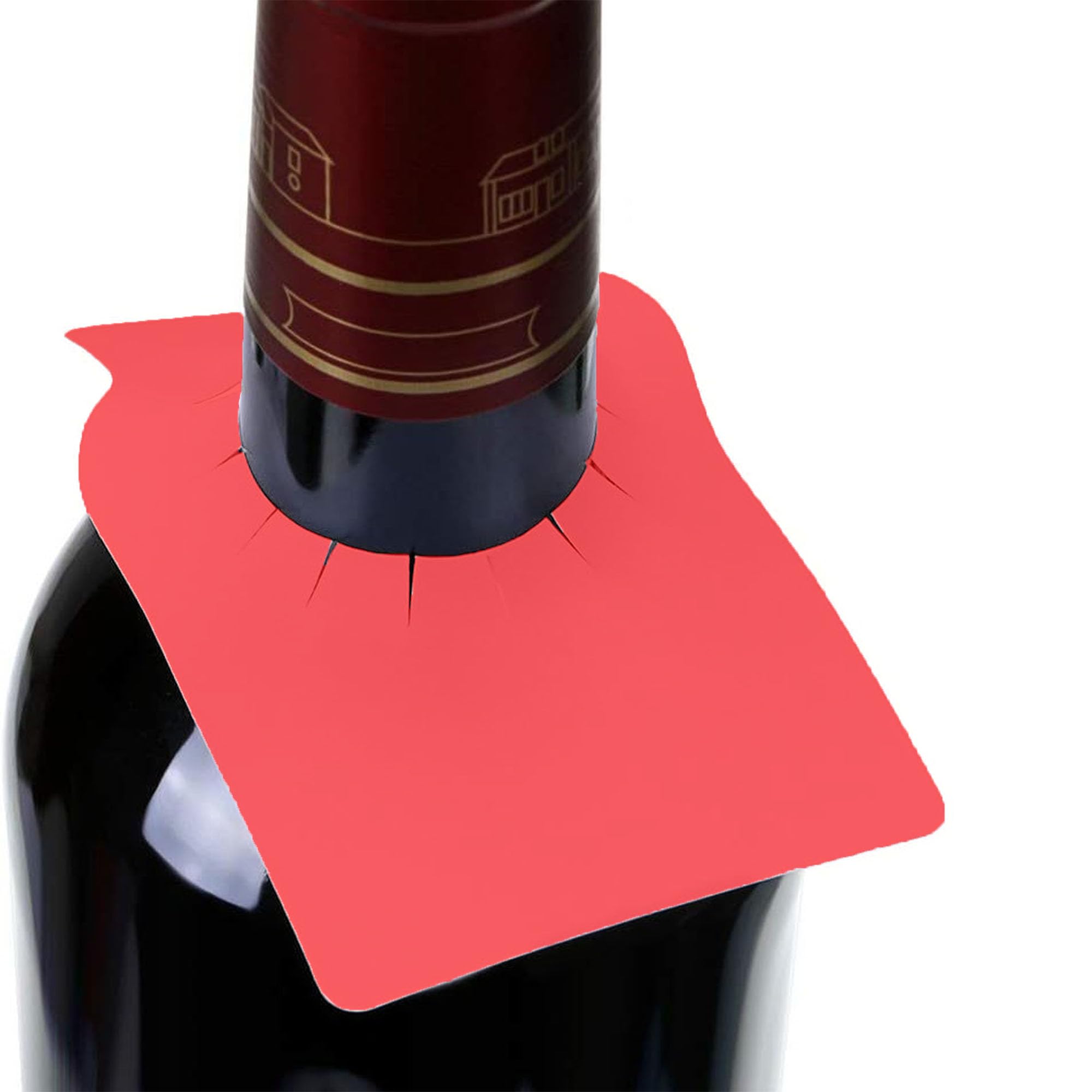 Etichette della Bottiglia di Vino Etichette della Cantina Etichette Kraft Etichette per Bottiglie Etichetta per Collo di Bottiglia per Portabottiglie E Cantine Contrassegnare (Rosso)