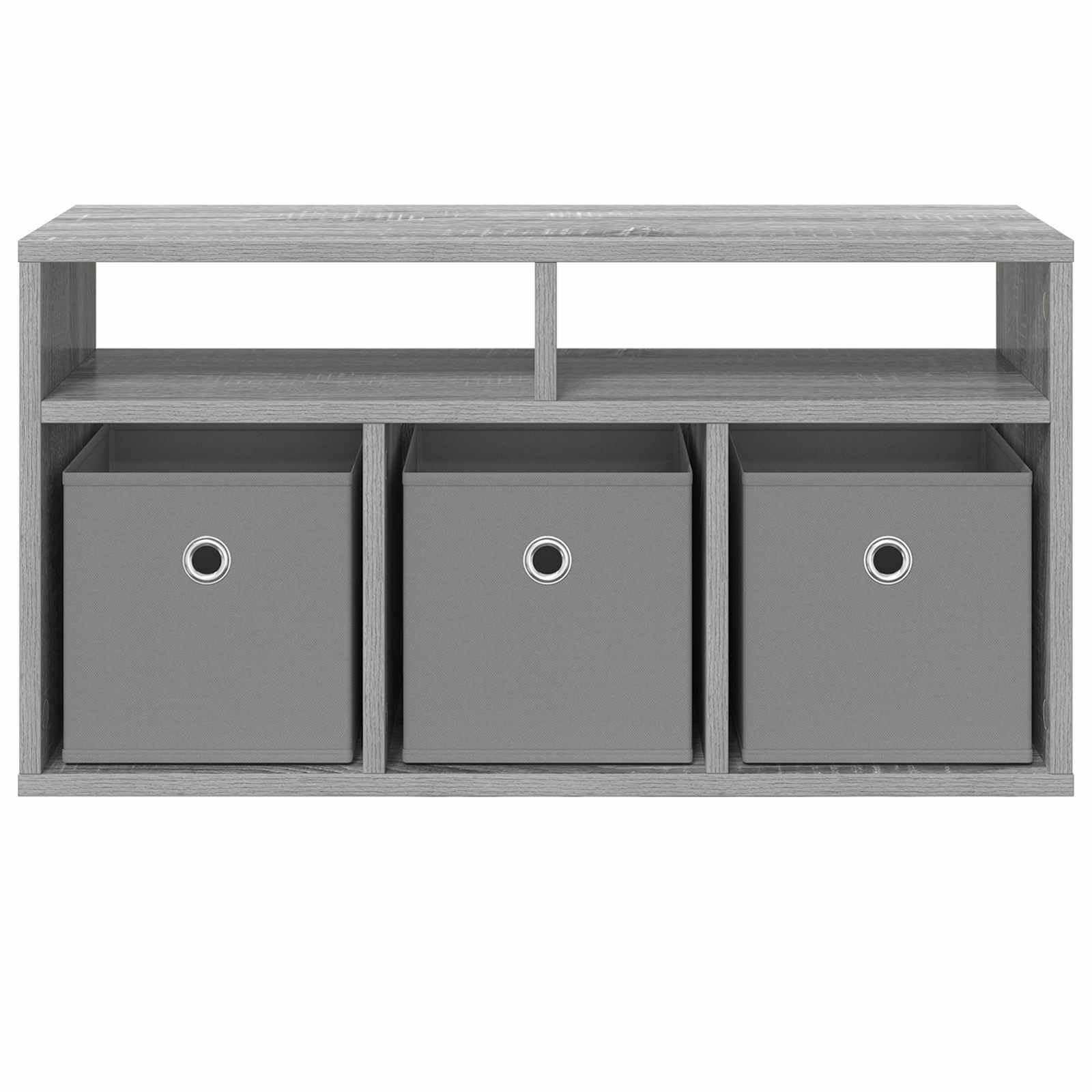 Mobiletto basso con 3 cassetti, grigio Sonoma, 72 x 22,5 x 38 cm