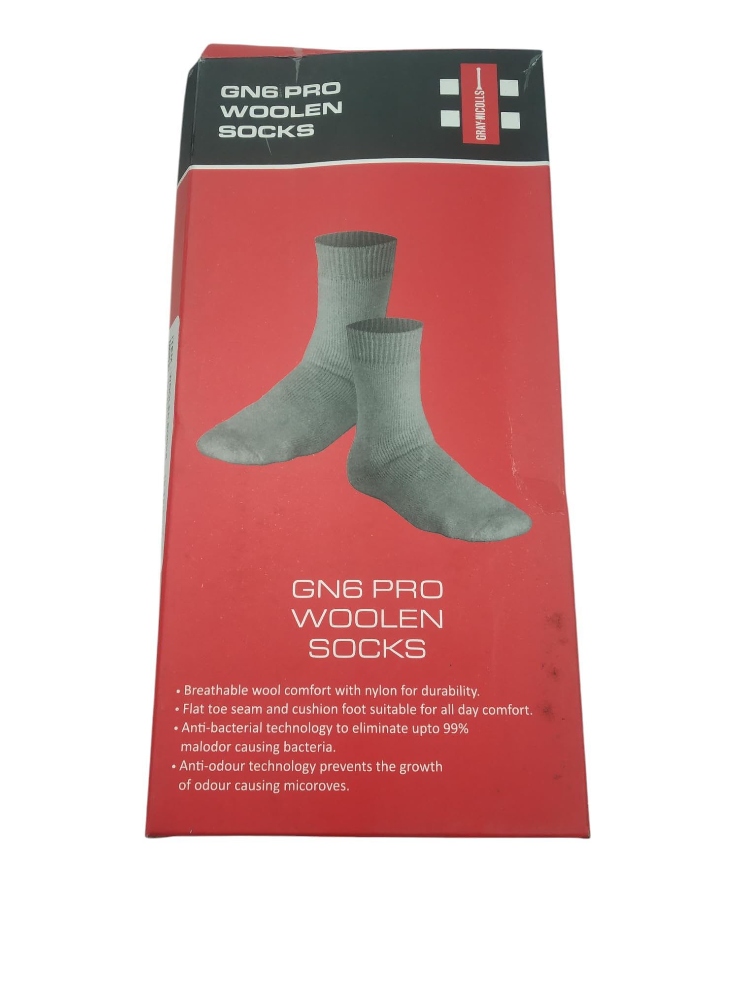gray-nicolls Pro Woolen Socks for Cricket, Off-White, Large-picture-25