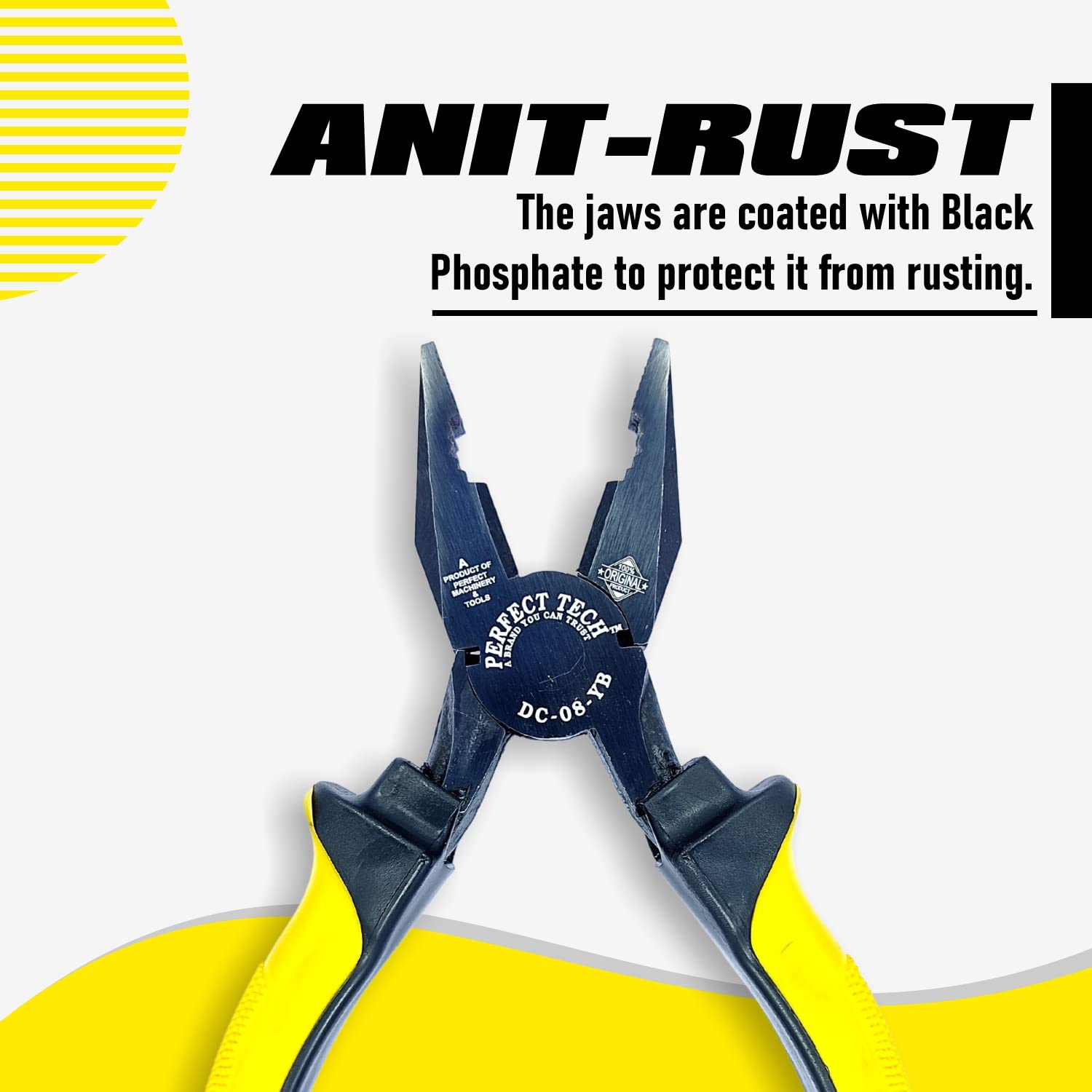 PERFECT TECH Combination Cutting Plier 210MM/8 Inch 3