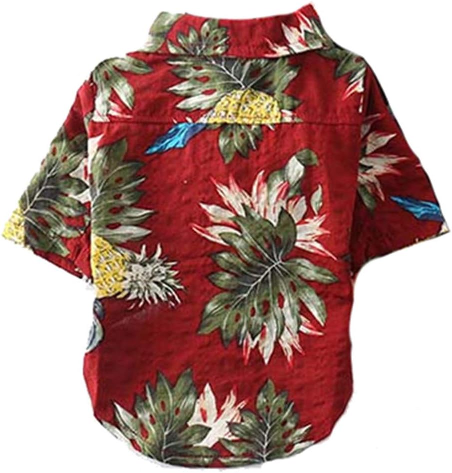 CT COUTUDI Hawaiian Dog Shirts Aloha Dog Shirt Pet Summer Cool Summer Flower Pineapple Shirt for Small to Medium Puppy Dog Cat