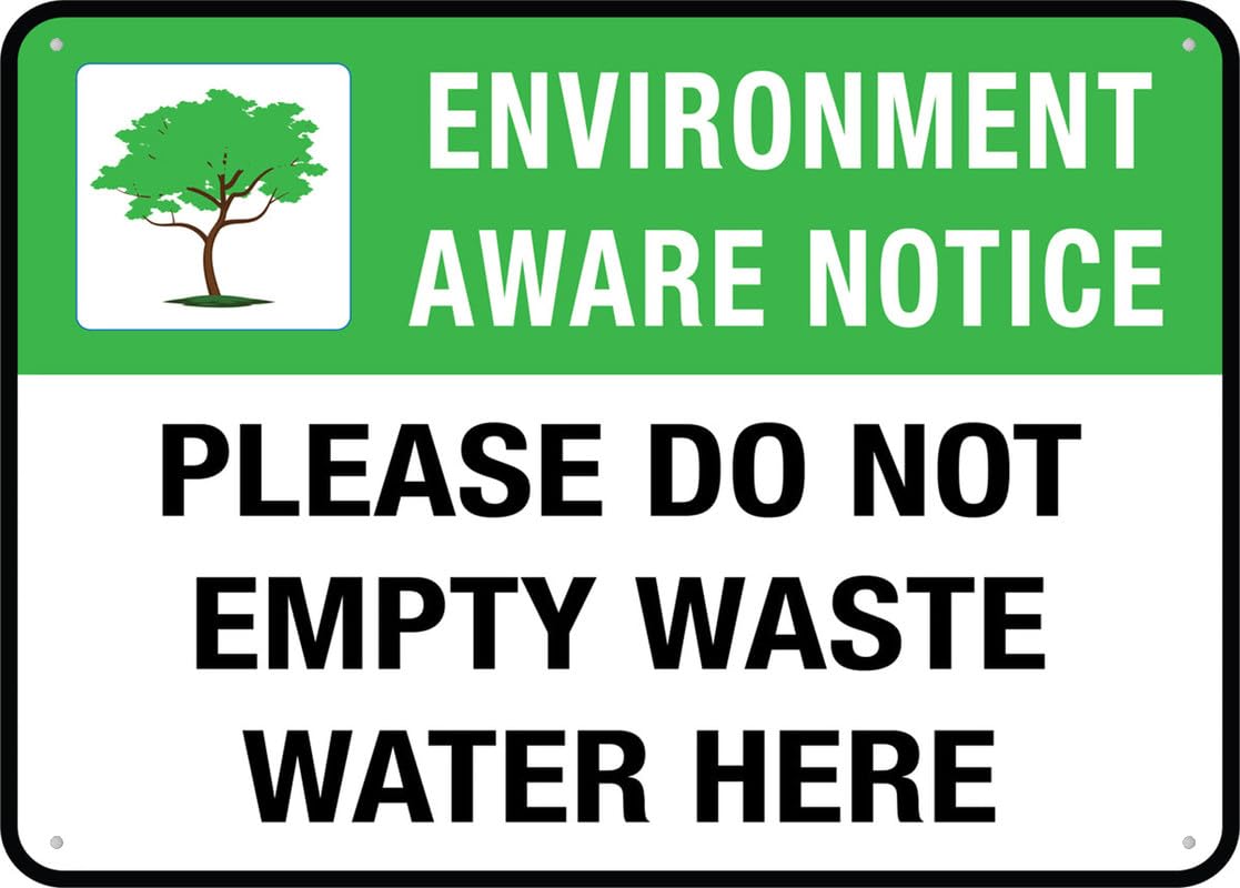 Please Do Not Empty Waste Water Here Aluminum Metal Sign 12"x8" Premium Aluminum Sun-Proof Rust-Free For Home/Yard Use