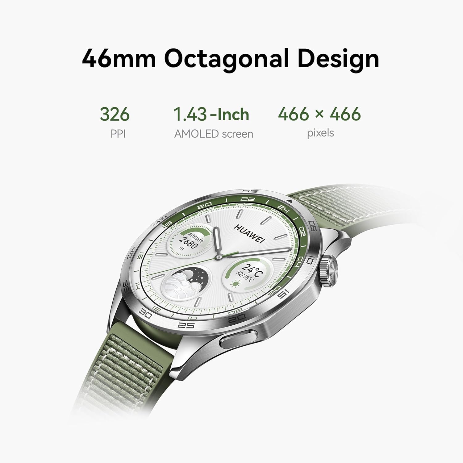 Amazon | HUAWEI Gt4 46mm クラシックグリーン | HUAWEI(ファーウェイ