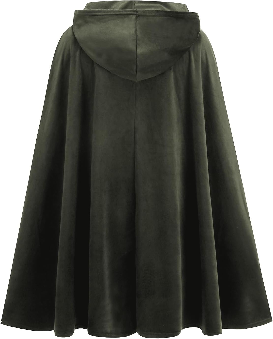 Medieval Velvet Hooded Cloak Renaissance Hooded Cape with Metal Buckle Halloween Costume for Hobbit Cosplay - Image 6