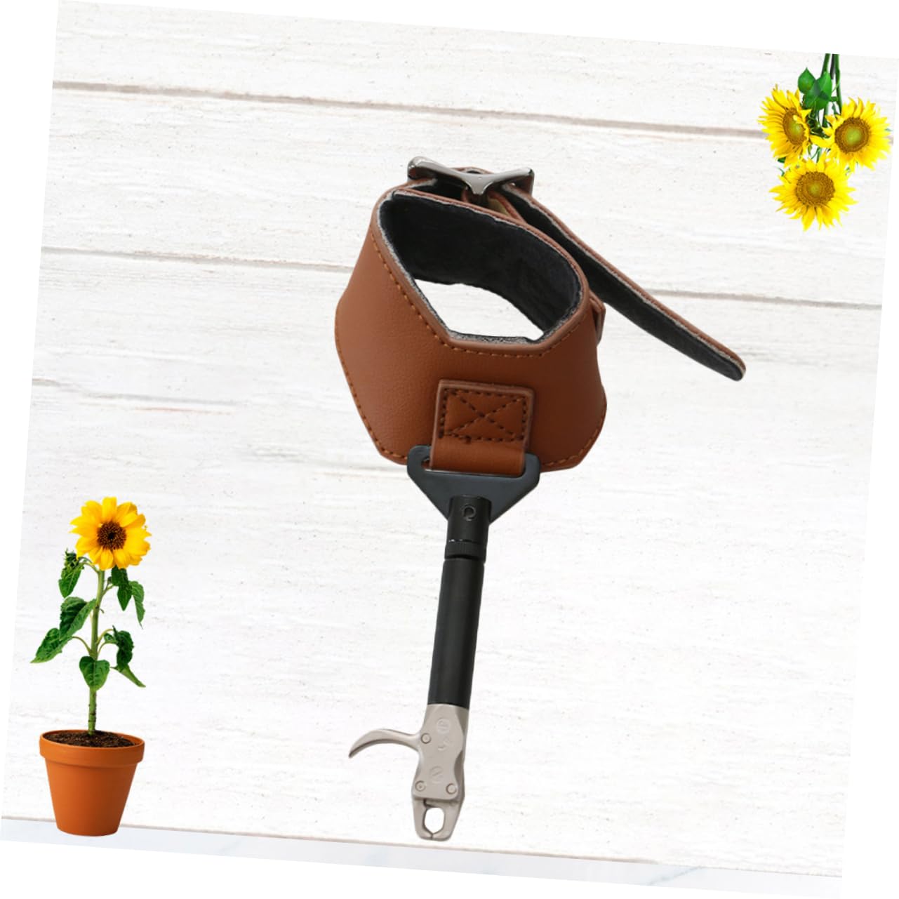 BESTonZON Accesorios para El con De La Muñeca Correa De Recurvo Liberación De Pinza De Flecha Muñequera con Gatillo De Flecha Marrón