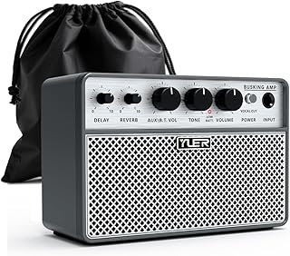 Yuer BA-10Pro 10W Acoustic Guitar Amp, Portable Vocal & Guitar Amplifier with Digital Delay/Reverb Effect Headphone Jack/OTG Wireless Small Guitars Amp for Recording, Practice, Travel with Carry Bag