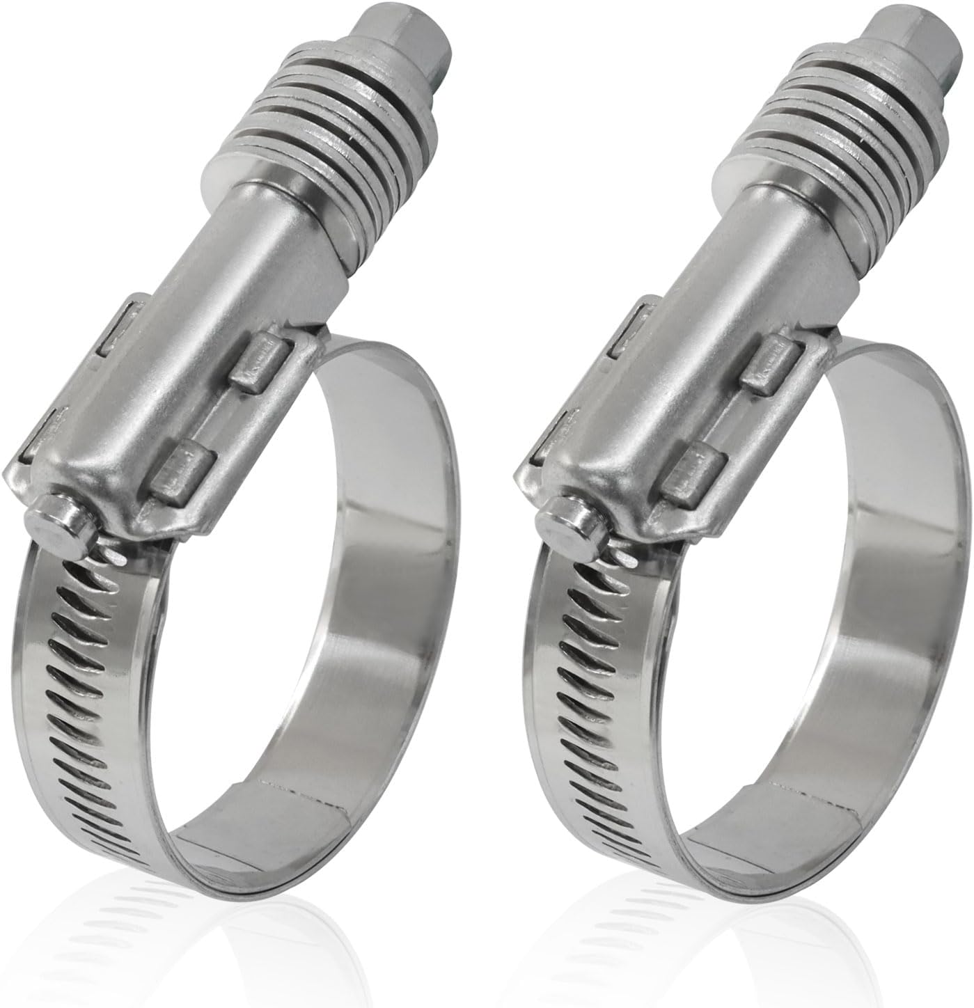Murtenze 2 Pack Heavy Duty Worm Hose Clamp, Adjustable Range 32-54MM, Stainless Steel Hose Clamps for Water Pipe, Plumbing, Automotive