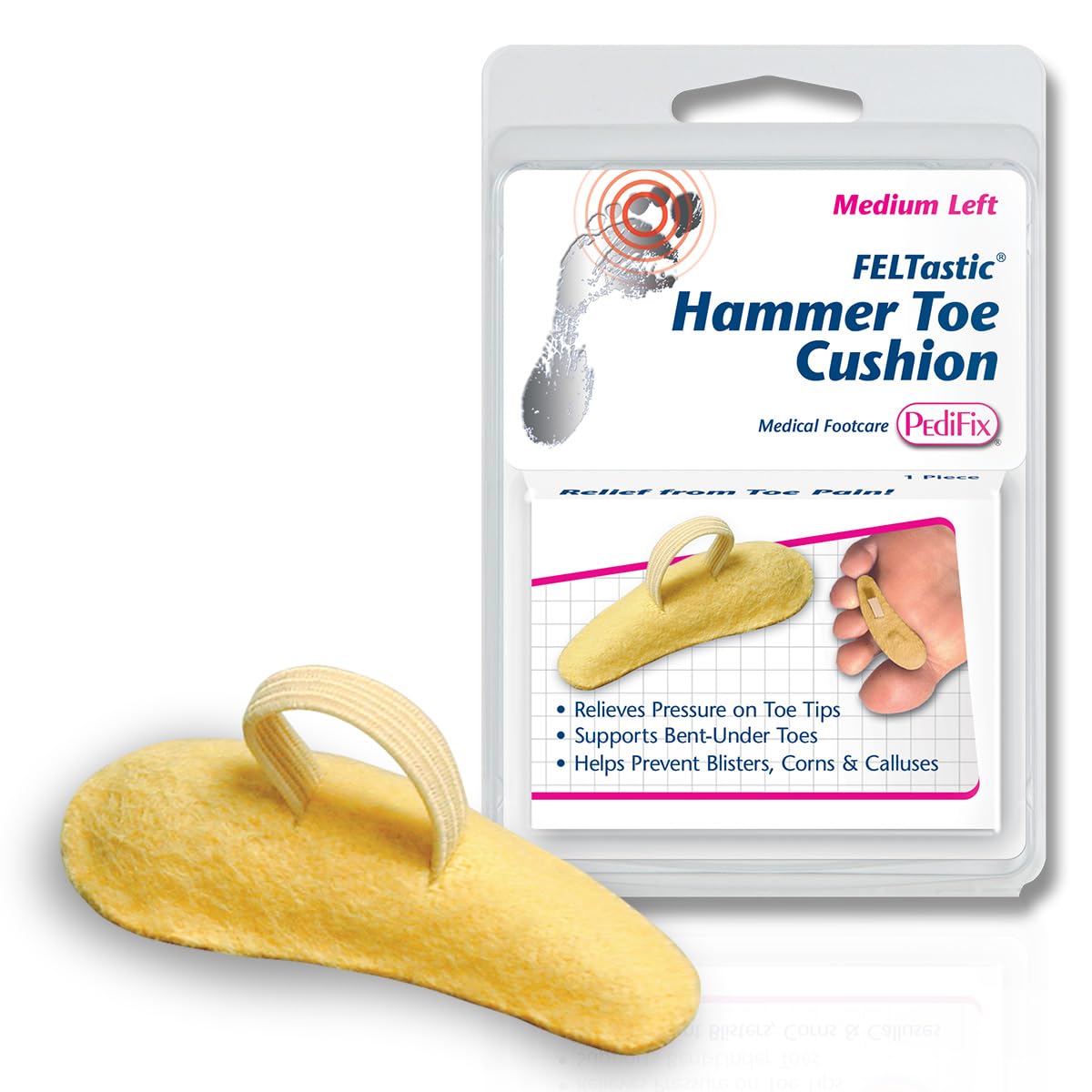 hammer toe cushion, medium left - 1 ea