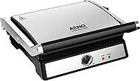 Grill Super Inox Arno XL GGRA - Grande Capacidade com Abertura 180° e Placas Antiaderentes, 110V