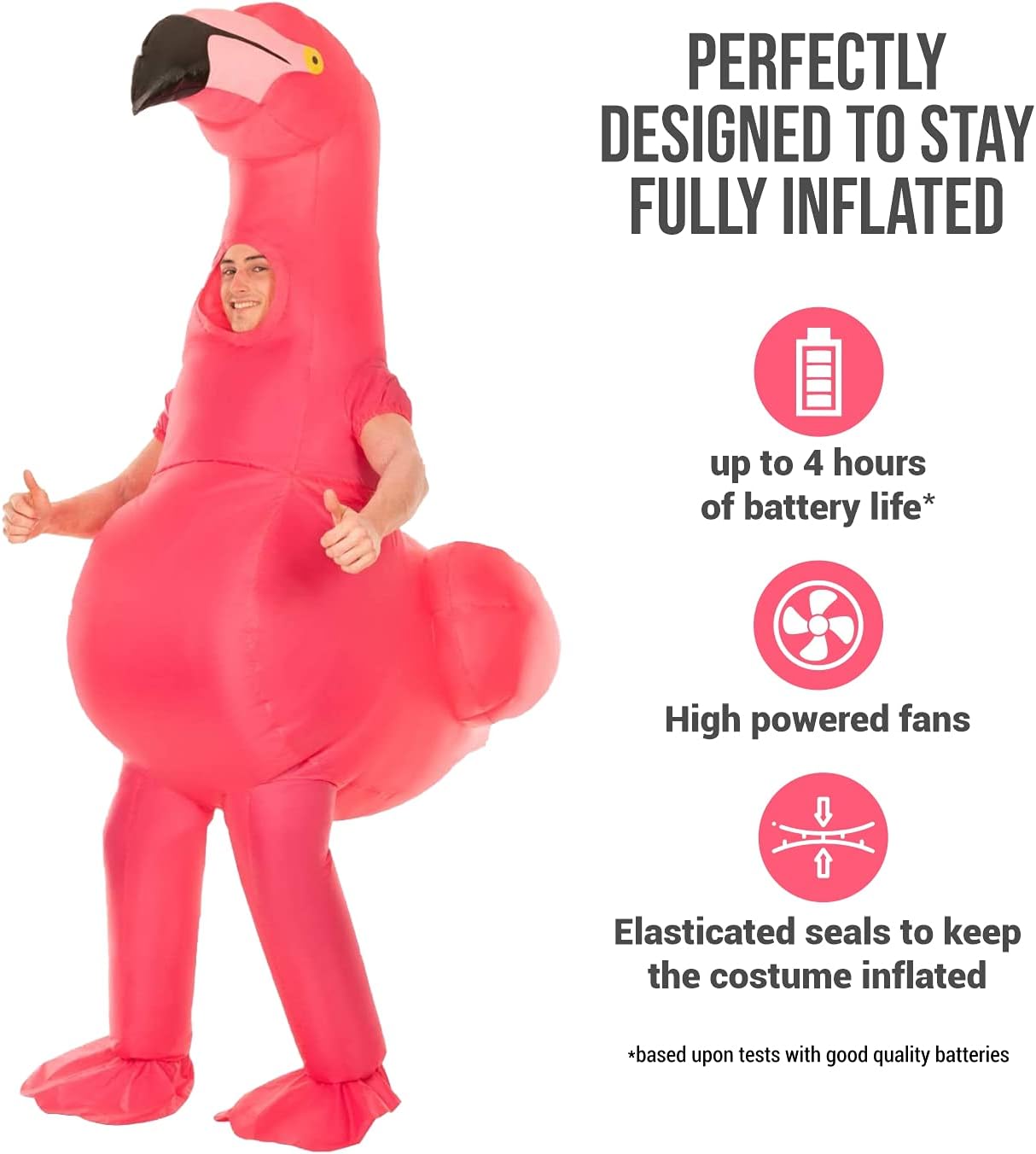 Morph Inflatable Flamingo Costume, Flamingo Costume Adult, Inflatable Costumes Adult, Blow Up Costumes for Adults - Image 5