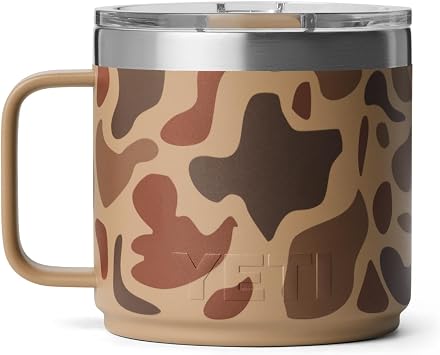 YETI Rambler 14 oz Ceramic Lined Stackable Mug, Wetlands Camo