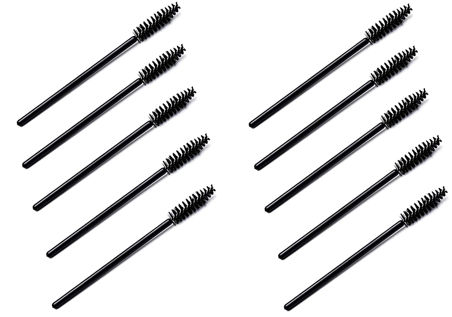Mascara Eyelash Wands Brush for Eyelash Extension Eyebrow and Makeup Color (Pack of 10)