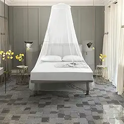 Tela Mosquiteiro De Teto Protetor Cama Casal Solteiro Berço + Gancho Autolante