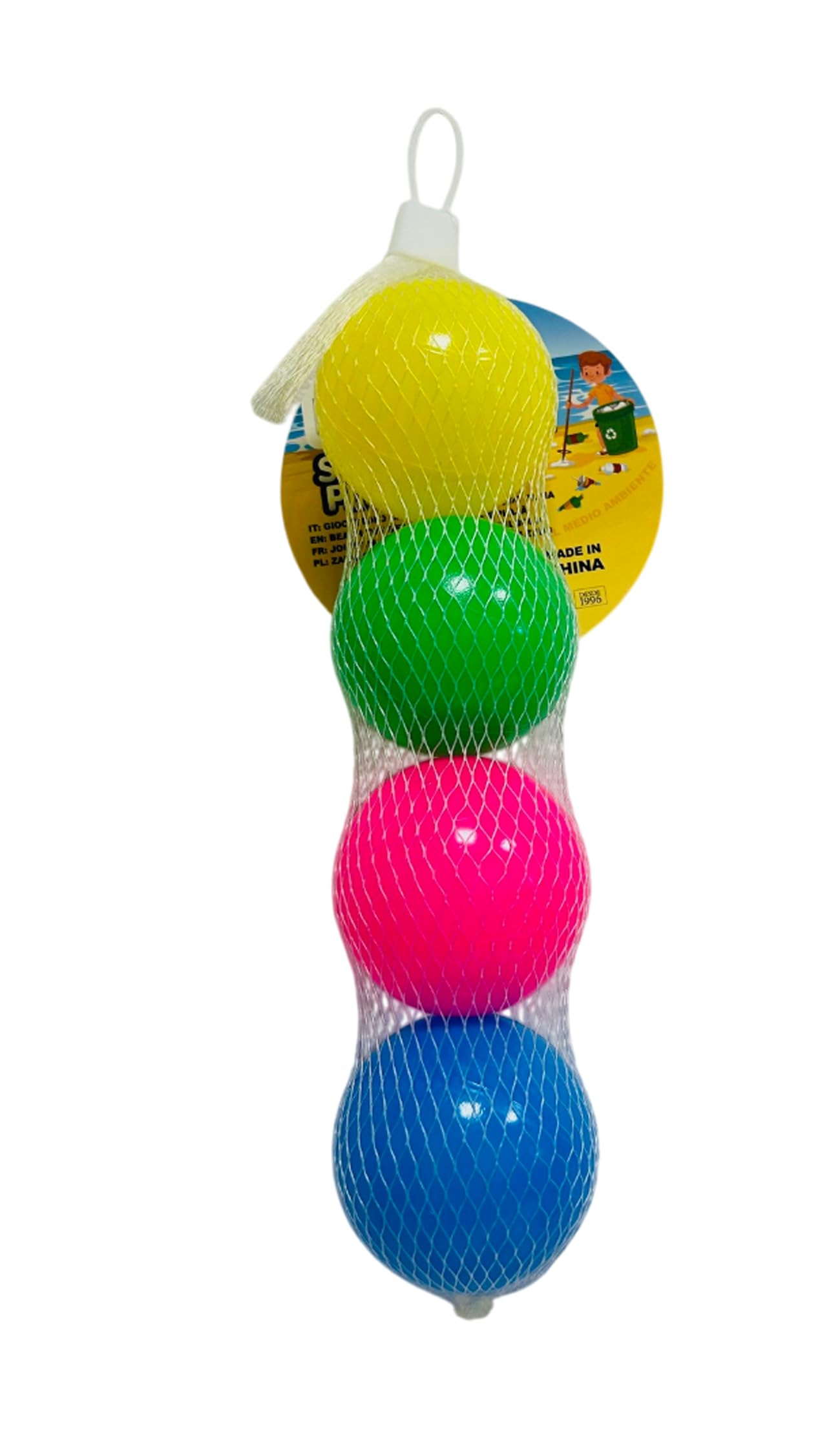 Palline per Racchettoni Spiaggia Leggere Set 4 Palline Grandi 5,5cm Beach Tennis Racchette Spiaggia Pallina Ricambio 4 Pezzi per Racchettoni Colorate Estate Racchette Giardino Padel Adulti