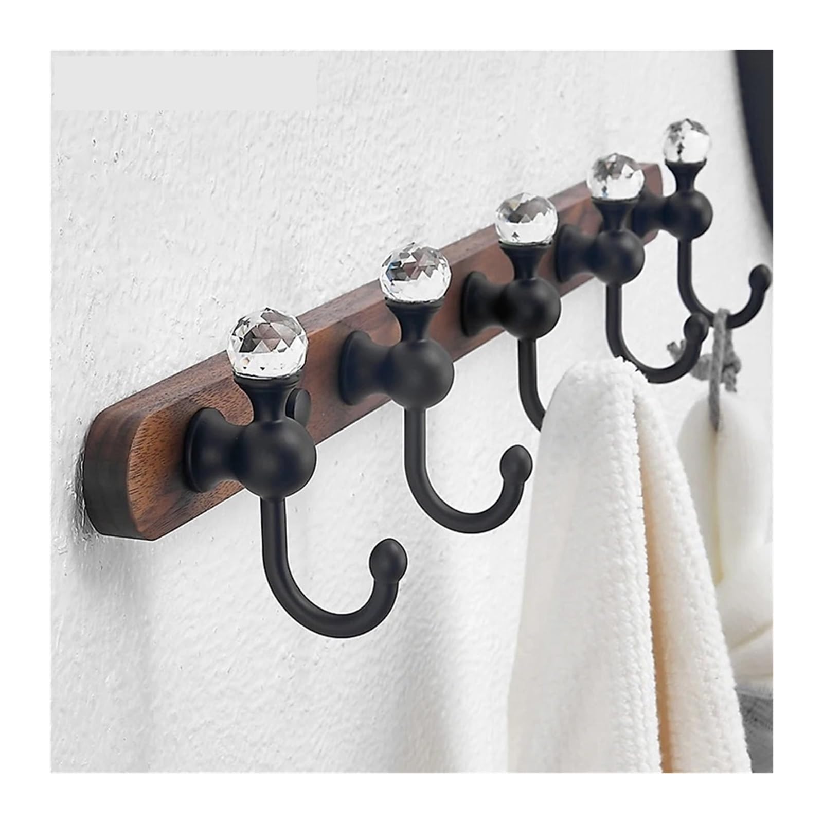 Percheros de Pared de Madera, Ganchos de Madera de Nogal para Colgar Ropa, Toallas, Mantas, Sombreros, Mochilas, percheros.