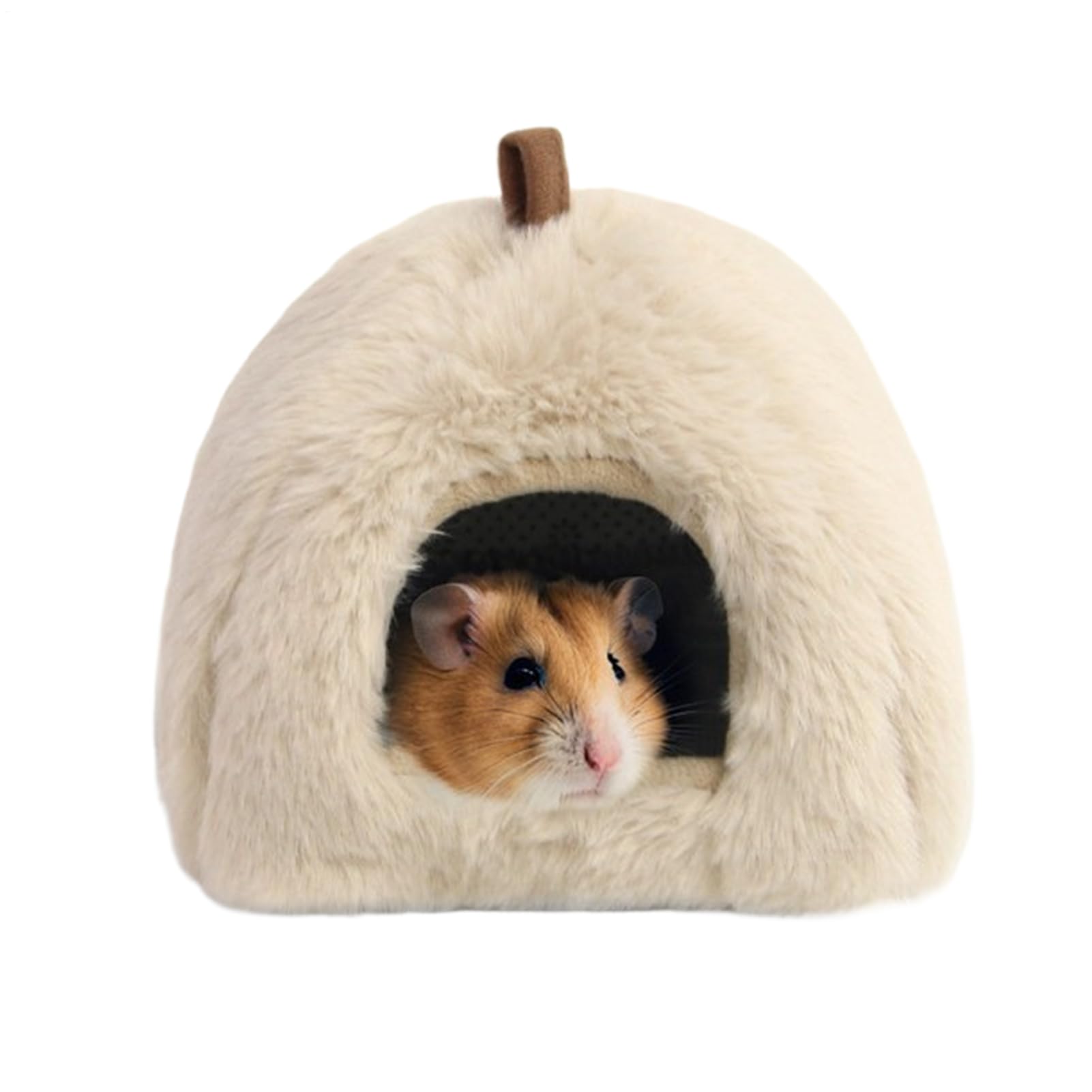 Hobngmuc Hamster Plush Bed,Winter Removable Padding - Pet House Hamster Plush Cave - for Squirrel Gerbil Chinchilla Playing Sleeping Balcony Classroom Apartment Living Room