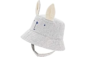 Jerague Kids Baby Bunny Ears Summer Bucket Sun Hat