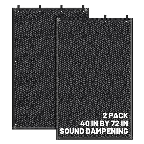 Tudomro Soundproof Blanket (2 Pcs 40 x 72 In)