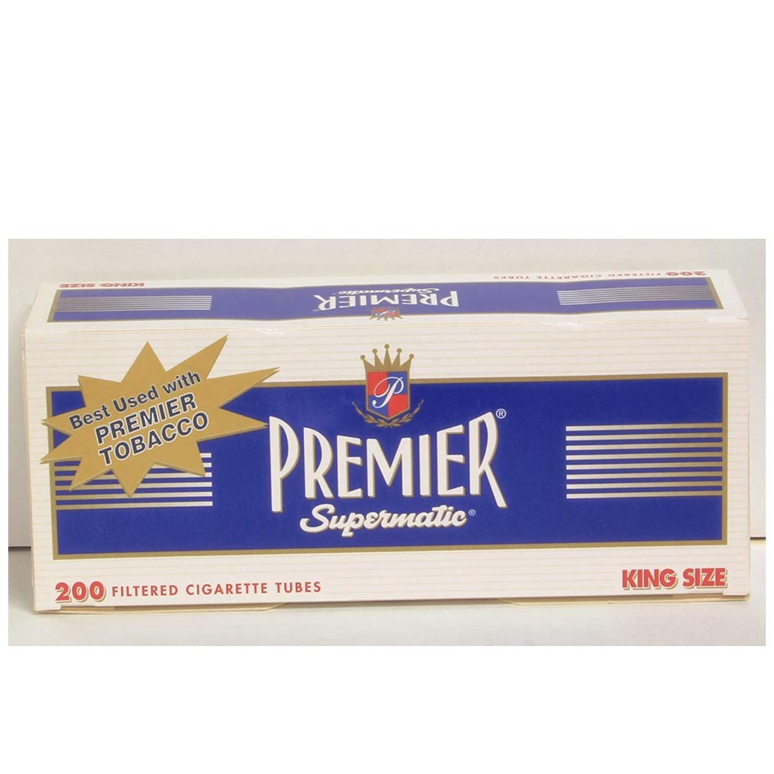 Premier supermaticKing Size Filtered Cigarette Tubes 5boxes of 200 Dark Blue