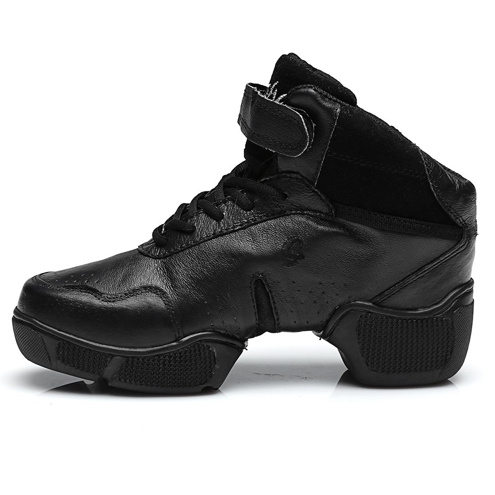 HROYL Women's Boost Dance Sneaker Jazz Sneaker Leather and Mesh Upper Enable You Enjoy Dancing Model-B57